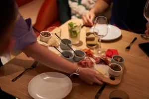 Charcuterie Presentation At Extra Virgin Italian Restaurant